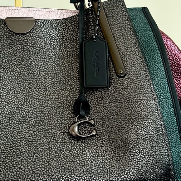 Coach Dreamer 36 in Metallic Colorblock Pebbled Leather - Picture 3 of 16